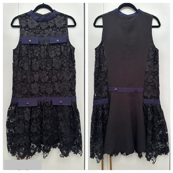 Modern Lace Dress with Back Zipper - Picture 1 of 11